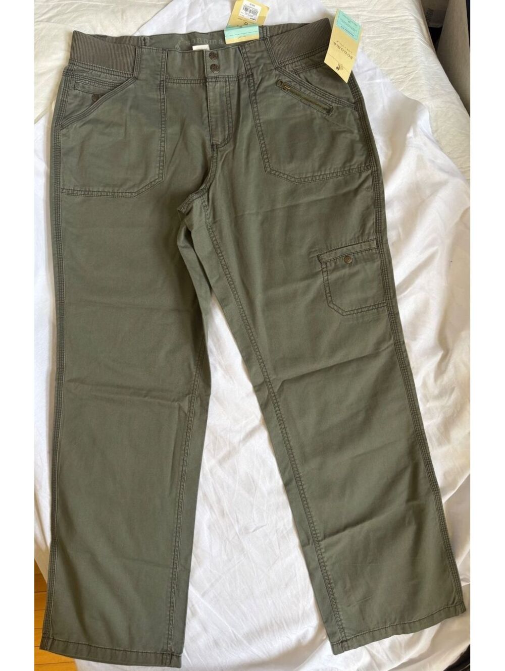 Sonoma Life + Style Women's Olive Green Cargo Pants Size 12
